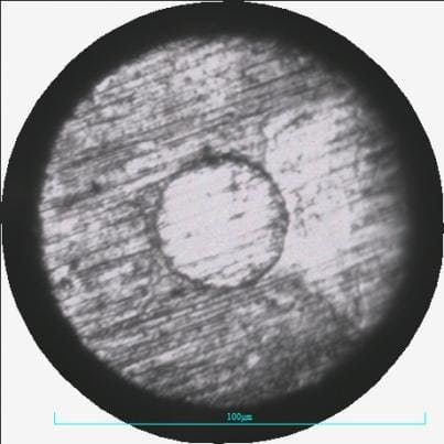 Superelastic Nitinol Composite Wire Cross-Section (etched treatment)-10%Pt