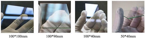 The sizes of Fluorine doped tin oxide (FTO) galss substrates